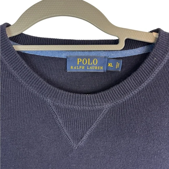 Polo Ralph Lauren men’s blue cotton crewneck classic sweater size XL - Picture 4 of 5
